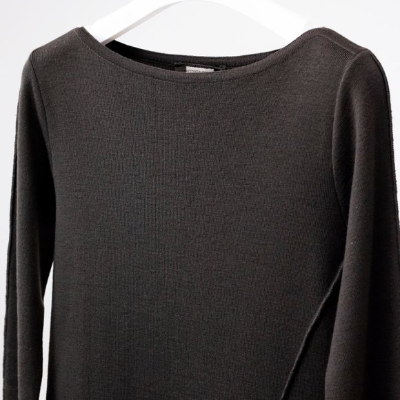 Annette Gortz Grey Asymmetrical Wool Sweater - Picture 3 of 11